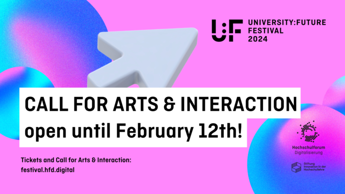Graphic: Call for arts & interaction - open until February 12th